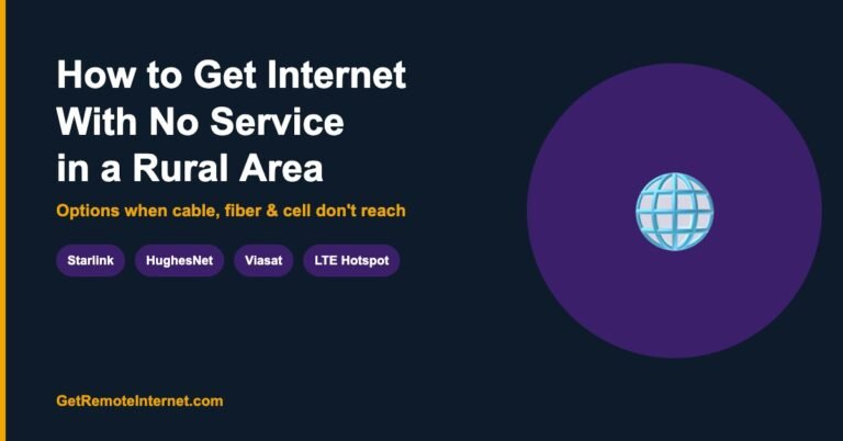 How to Get Internet in a Rural Area With No Service (Every Option Explained)